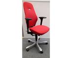 Fauteuil de bureau ergonomique Kinnarps 6000 - rouge, Chaise de bureau, Ergonomique, Utilisé, Rouge