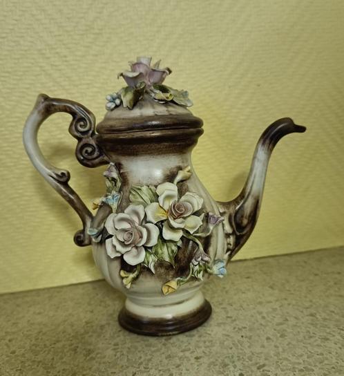 Vintage Capodimonte Italiaanse decoratieve kan met deksel, Antiek en Kunst, Curiosa en Brocante, Ophalen