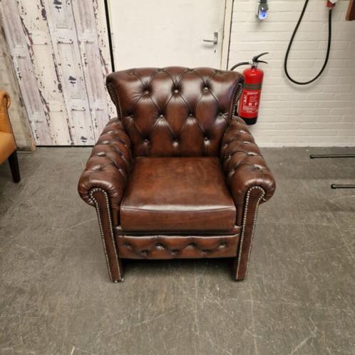 Scott Classic Chesterfield Eetkamerstoel – Antiek Bruin, Lee, Antiek en Kunst, Antiek | Meubels | Stoelen en Sofa's, Ophalen