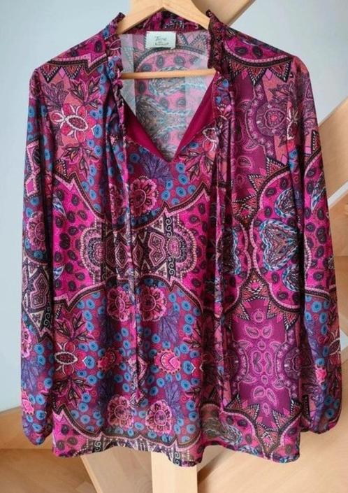 Mooie blouse Terra di Siena , 1 maat. Geen strijkwerk., Kleding | Dames, Blouses en Tunieken, Zo goed als nieuw, Maat 38/40 (M)