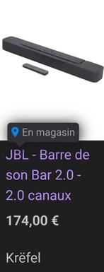 JBL barre son 2.0 Impeccable, TV, Hi-fi & Vidéo, Barres de son, Comme neuf, Enlèvement ou Envoi, Bluetooth