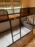 Stapelbed in nieuwstaat 90/1m90, grijs in ijzer, Huis en Inrichting, Slaapkamer | Stapelbedden en Hoogslapers, Ophalen, Zo goed als nieuw