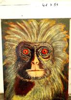 Schilderij apenhoofdje, Antiek en Kunst, Ophalen