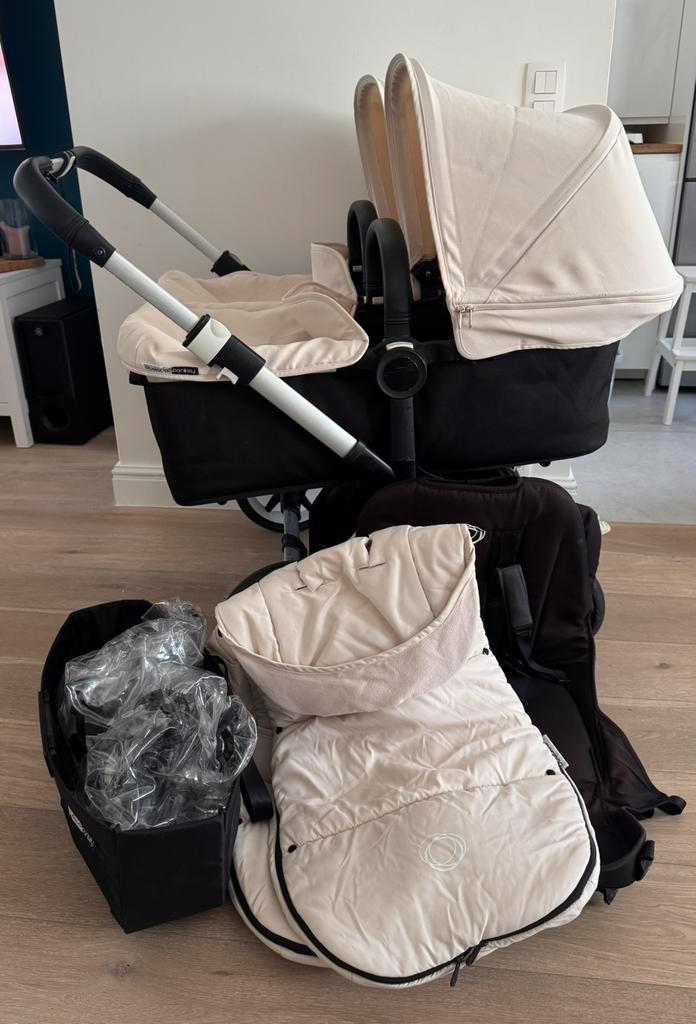 Bugaboo Donkey Duo kinderwagen met complete set accessoires., Kinderen en Baby's, Kinderwagens en Combinaties, Gebruikt, Combiwagen