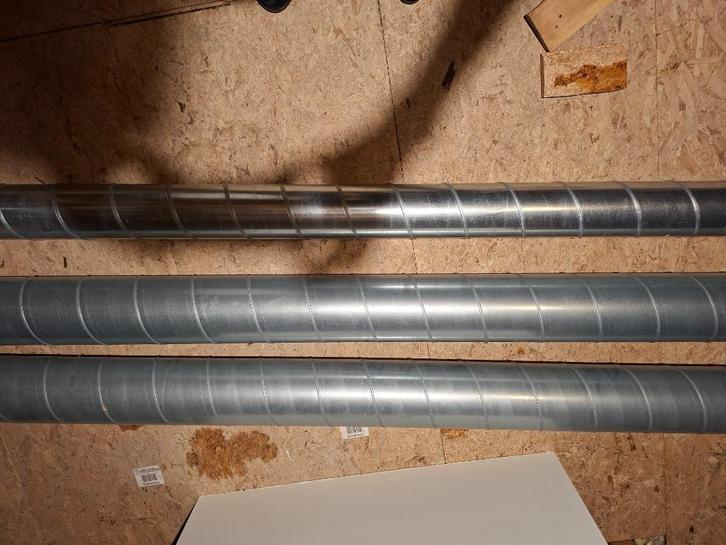 Ventilatie spiraal buis 1x125, 5x 160 telkens 3m lang, Doe-het-zelf en Bouw, Ventilatie en Afzuiging, Zo goed als nieuw, Ophalen