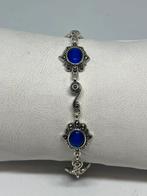 Zilveren armband met echte lapis lazuli, Blauw, Nieuw, Ophalen of Verzenden, Met edelsteen