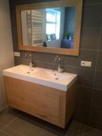 Zwevend eiken badkamermeubel, 100 tot 150 cm, Nieuw, Ophalen of Verzenden, Minder dan 100 cm