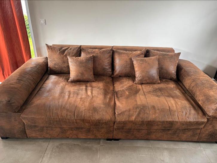 Big Sofa + pouf xxl, Huis en Inrichting, Zetels | Zetels, Zo goed als nieuw, Ophalen