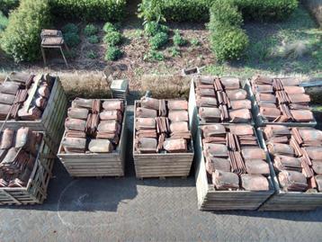 Boomse pannen rood, Doe-het-zelf en Bouw, Dakpannen en Dakbedekking, Ophalen, Gebruikt, Steen of Klei, 15 m² of meer