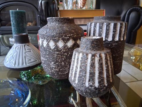 Vintage design vaasjes: 4 stuks, Huis en Inrichting, Woonaccessoires | Vazen, Zo goed als nieuw, Ophalen of Verzenden