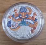 Perth Mint Lunar 3 Dragon/Draak 0.5oz zilver 2024 COLOURED, Zilver, Ophalen of Verzenden, Losse munt