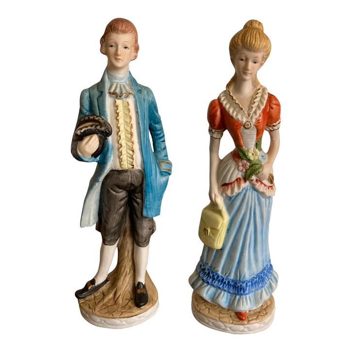 Lot de figurines vintage en plâtre (10 pièces), Collections, Statues & Figurines, Utilisé, Humain, Enlèvement