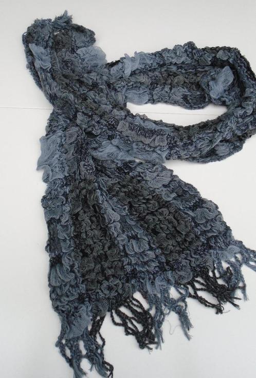 SJAAL BONT MIX TINTEN GRIJS 170X30 CM NIEUW, Kleding | Dames, Mutsen, Sjaals en Handschoenen, Nieuw, Sjaal, Ophalen of Verzenden