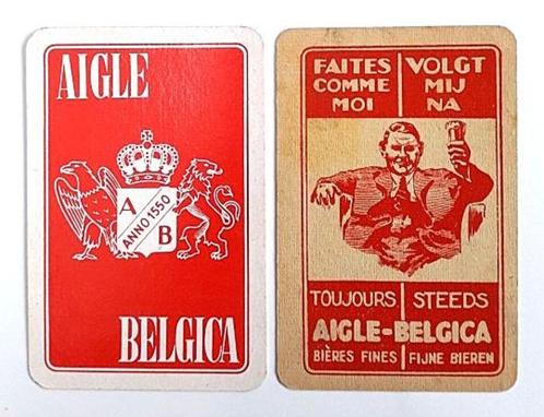 speelkaarten an Brouwerij "Aigle Belgica" - Brugge, Collections, Cartes à jouer, Jokers & Jeux des sept familles, Utilisé, Carte(s) à jouer