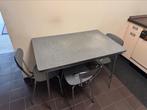 vintage keuken tafel met 3 stoelen uitrekbaar, Ophalen