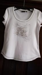 Wit/beige T-shirt met print van Mexx, L, Ophalen of Verzenden, Zo goed als nieuw, Wit