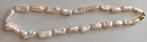 Collier ras-de-cou NEUF de perles rivière baroques blanches, Avec pierre précieuse, Enlèvement ou Envoi, Blanc, Neuf