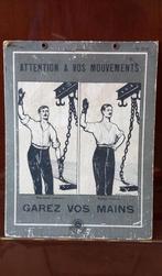 Ancienne affichette de prévention en carton, Collections, Marques & Objets publicitaires, Enlèvement ou Envoi, Utilisé