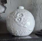 Vase boule monotone en céramique - décor floral, Enlèvement