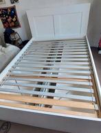 IKEA Brimnes bedframe met hoofdeinde en bekamatras, Huis en Inrichting, Slaapkamer | Bedden, Ophalen, Gebruikt, Wit, Tweepersoons