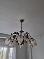 Heel aangenaam luster met 6 lampen met bijpassende spiegel., Huis en Inrichting, Lampen | Kroonluchters, Gebruikt, Ophalen