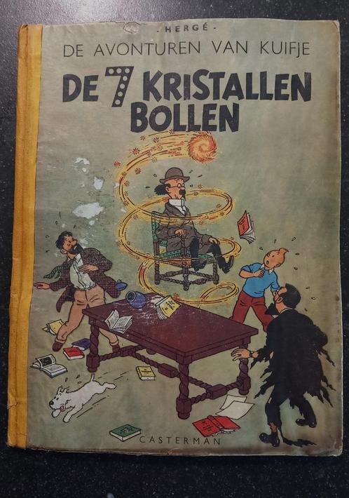 Kuifje - 1947 - EERSTE DRUK - De 7 kristallen bollen, Livres, BD, Utilisé, Une BD, Envoi