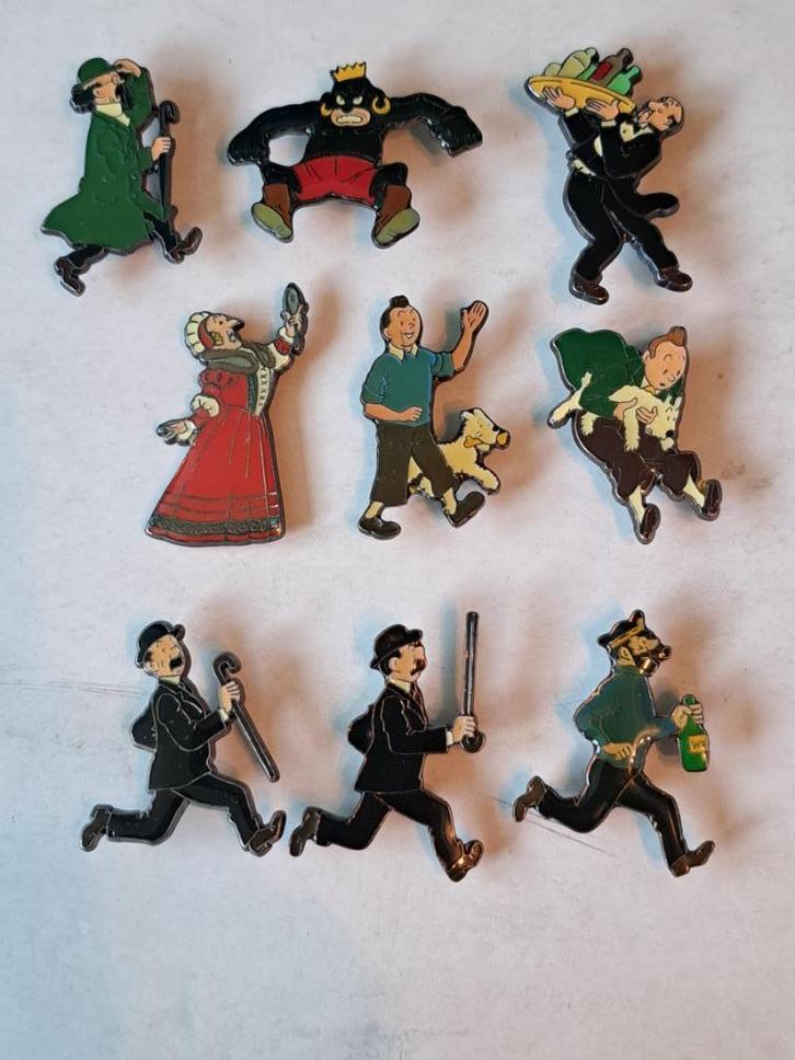 lot 9 pin's pins Tintin et Milou Hergé bd, Collections, Broches, Pins & Badges, Enlèvement ou Envoi