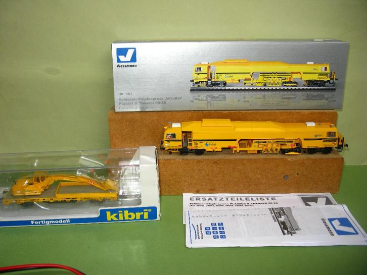 VIESSMANN HO Infrabel Ballast onderstopper 09-3x NMBS+ kraan, Hobby en Vrije tijd, Modeltreinen | H0, Zo goed als nieuw, Locomotief