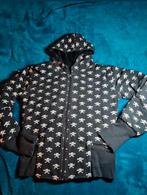 Met fleece gevoerde hoodie, doodshoofd-print Maat M, Ophalen of Verzenden, Gedragen, Maat 48/50 (M), Zwart