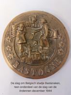 Bastongne 'NUTS' plaquette stad Bastenaken December 1944 US, Ophalen of Verzenden, Brons