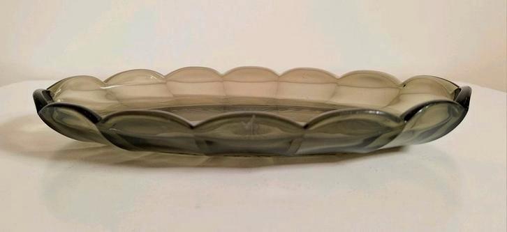 Zeldzaam Art Deco boterschaaltje Val St Lambert 'verre fumé', Antiek en Kunst, Antiek | Schalen, Ophalen of Verzenden