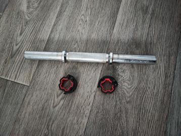 1 x halterstang + sluitingen. (Goede staat!) beschikbaar voor biedingen