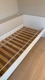 Wit houten bed incl lattenbodem, Ophalen, Verstelbaar, 90 cm, Eenpersoons