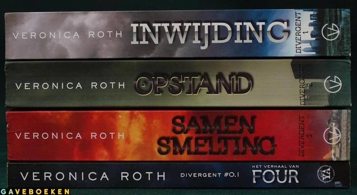 Divergent - Veronica Roth - Van Goor - 4x - Paperback, Boeken, Fantasy, Gelezen, Ophalen of Verzenden