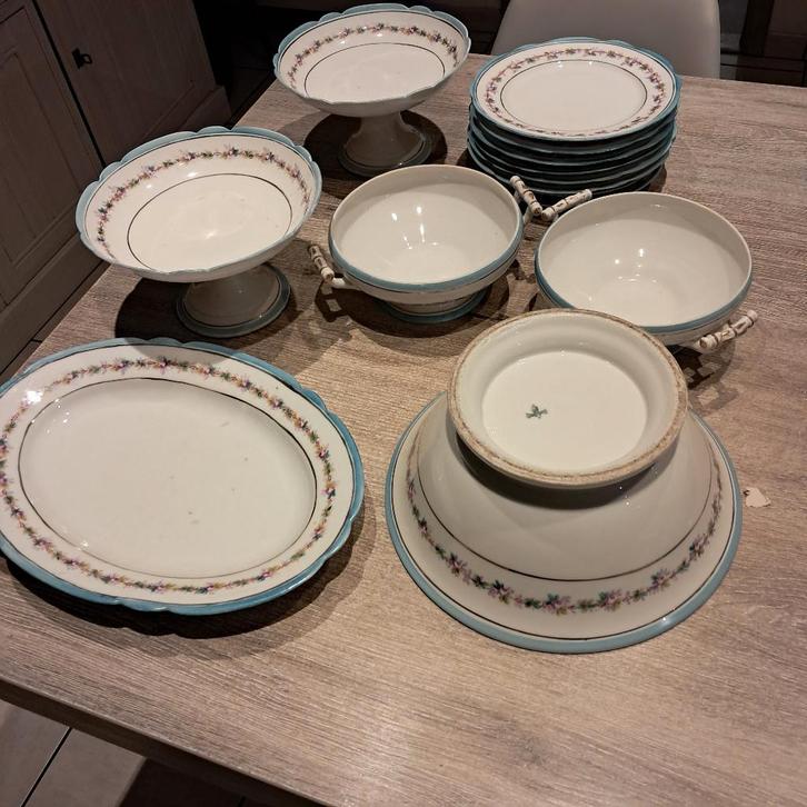 Porselein servies antiek, Antiek en Kunst, Antiek | Porselein, Ophalen