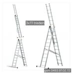 nieuwe ladders met voedverbreding 3x11 treden, Doe-het-zelf en Bouw, Ladders en Trappen, Ophalen, Nieuw, Ladder