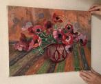 Vintage olieverfschilderij – bloemstilleven,  Art. Hessens, Ophalen of Verzenden