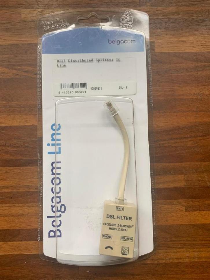Belgacom Z-230TJ Telephone Inline Filter, DSL Filtering, Computers en Software, Routers en Modems, Nieuw, Ophalen of Verzenden