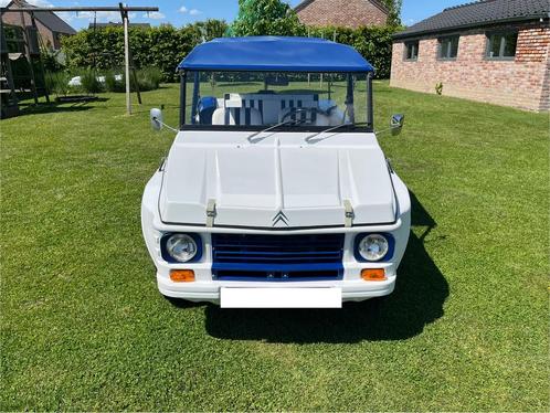 Citroën Mehari, Auto's, Oldtimers, Particulier, Open dak, Citroën, Benzine, Cabriolet, 2 deurs, Handgeschakeld, Wit, Blauw, Kunstmatig leder