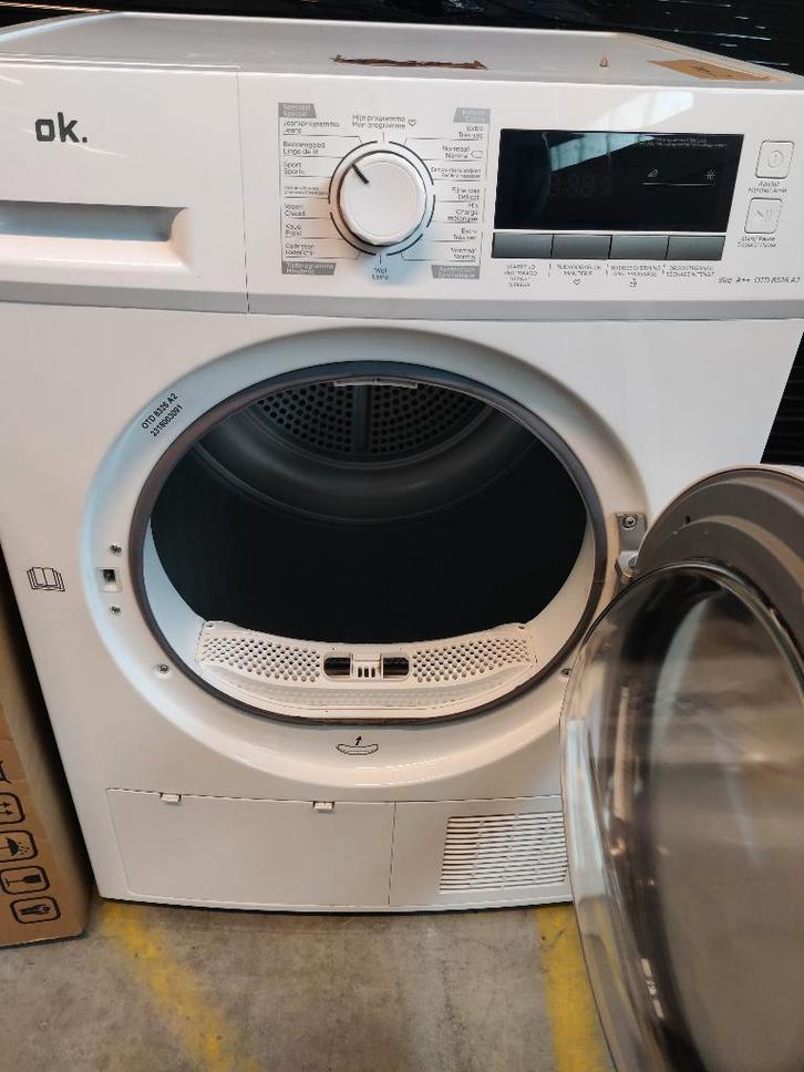 OK OTD8326 A2 Warmtepomp droogkast A++, Elektronische apparatuur, Droogkasten, Refurbished, Condens, Voorlader, 6 tot 8 kg, Ophalen of Verzenden