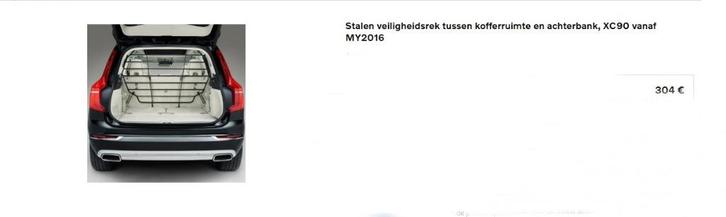 Stalen veiligheidsrek en dwarsrek origineel Volvo XC90, Auto diversen, Hondenrekken, Zo goed als nieuw, Ophalen