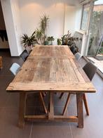 Eiken tafel met 6 stoelen, Huis en Inrichting, Ophalen, Gebruikt
