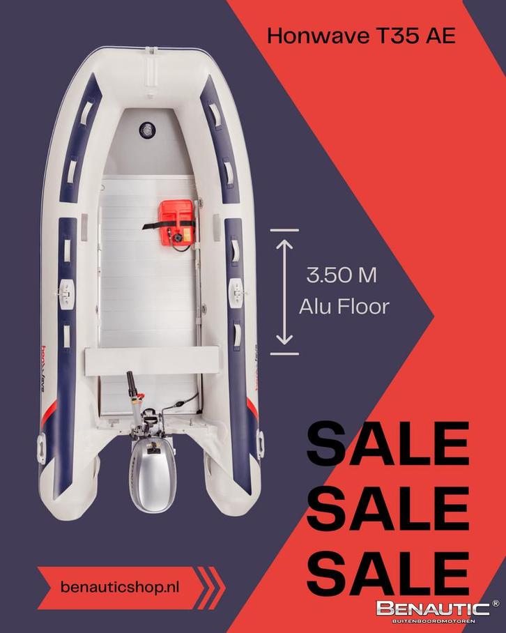 Honwave T35AE3: veelzijdige kwaliteit bij Benautic!, Watersport en Boten, Rubberboten, Nieuw, Overige merken, Minder dan 70 pk