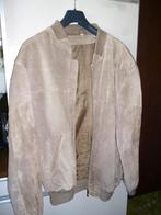 veste/bomber daim homme T52 couleur taupe, Enlèvement, Porté, Taille 52/54 (L), Autres couleurs