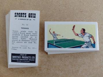 Sports Quiz complete set 25  sport chromos uit 1958 Sweetule beschikbaar voor biedingen