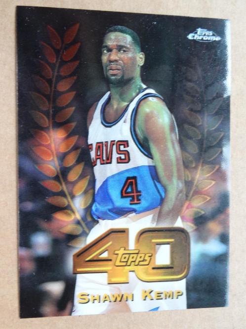98-99 NBA Topps Chrome Shawn Kemp refractors - Topps 40+CTC, Sport en Fitness, Basketbal, Nieuw, Overige typen, Verzenden