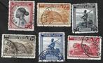 6 Belgisch Congo  1942 Palmen - voorrang Nederlands, Postzegels en Munten, Ophalen of Verzenden, Overige landen, Gestempeld
