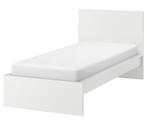 Lit Ikea Malm 90x200 blanc modèle bas, 90 cm, Une personne, Enlèvement, Utilisé