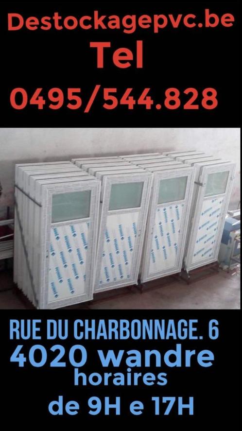 Porte en pvc blanc poignée compris, Bricolage & Construction, Vitres, Châssis & Fenêtres, Neuf, Enlèvement ou Envoi