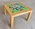 Super stevige bijzettafel met dubbelzijdig spelbord in plexi, Gebruikt, Vierkant, 55 tot 75 cm, Hout